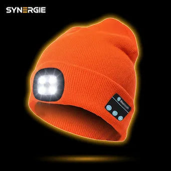 Bonnet LED Bluetooth 5.0 Unisexe — Écouteurs Intégrés & Lumière LED