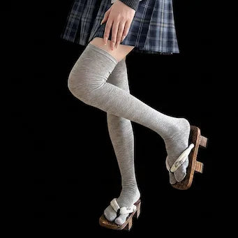 Chaussettes Hautes Femme Japonaises — Over-the-Knee | Deux Doigts | 3 Coloris