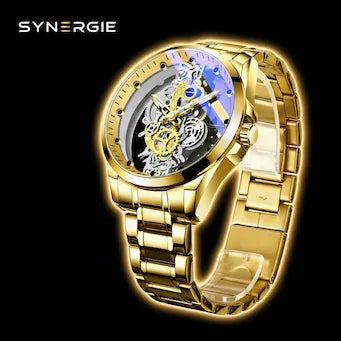 Montre Homme Squelette Dorée — Luxury Skeleton Quartz