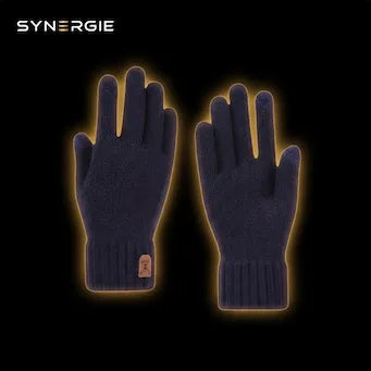 Gants Tricotés Homme – Laine Acrylique, Tactiles, Conduite & Vélo
