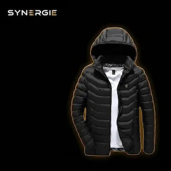 Veste Chauffante USB Électrique – Capuche Amovible, 3 Niveaux de Chaleur